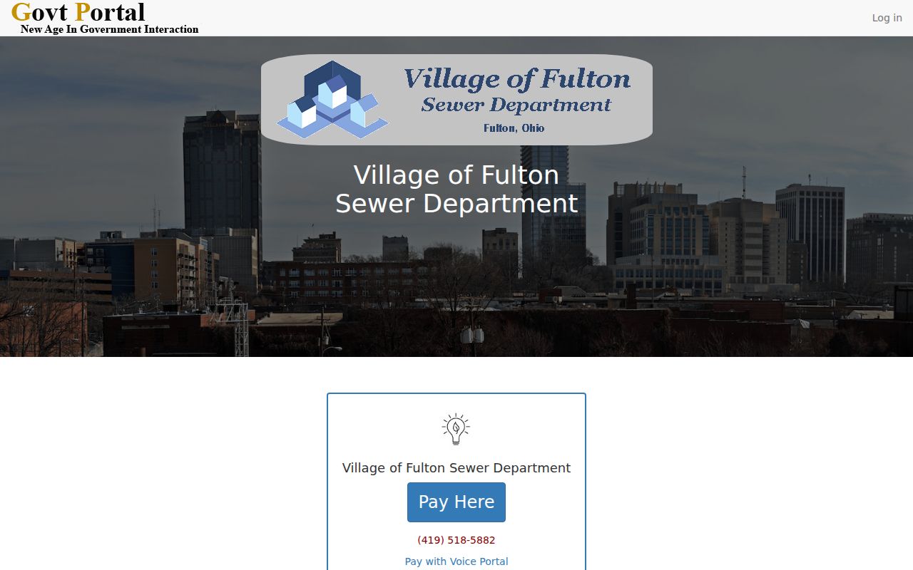 Morrow County Fulton court docket warning that the Fulton portal is a sewer utility service