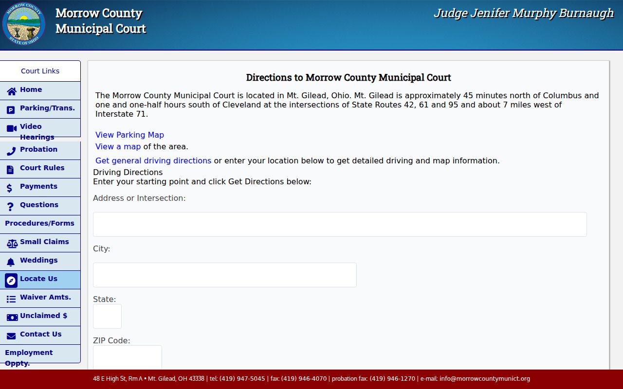 Morrow County court docket Municipal Court location source
